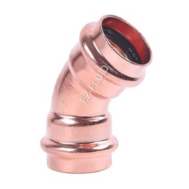 EZ-FLUID Plumbing 1-1/4" Press x Press LF Press Copper 45 Degree Elbow Pressure Copper Fittings with Propress Copper Pipe Connection for Residential,Commercial. (1)