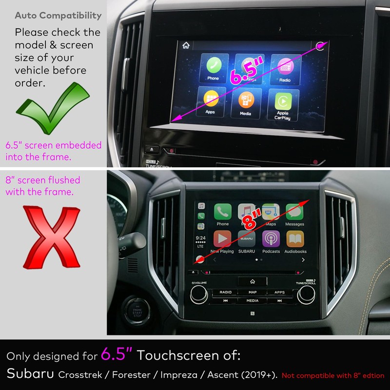 INNOSURE [2-PACK] Tempered Glass Screen Protector for Subaru Ascent (2019-2022),