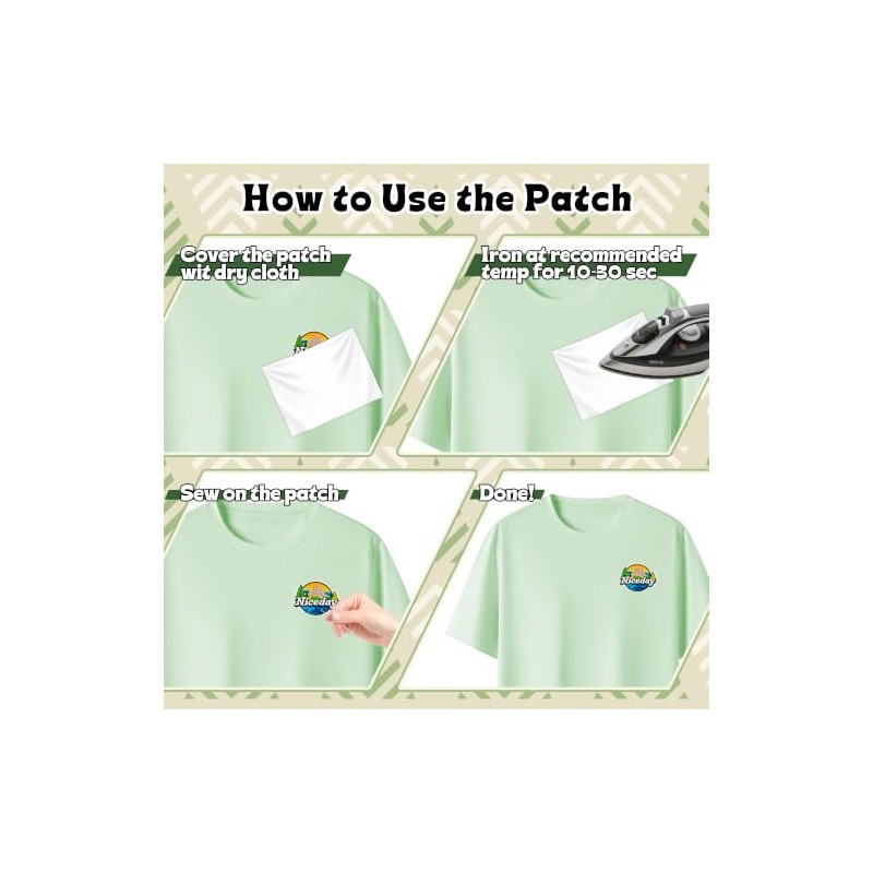 Puideon 30PCS Camping Iron on Patches,2.4in