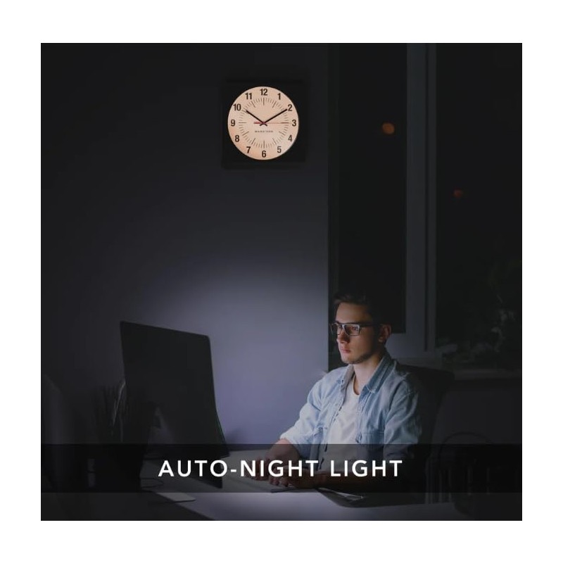 MARATHON Studio Edition Jumbo 12 Inch Analog Wall Clock with