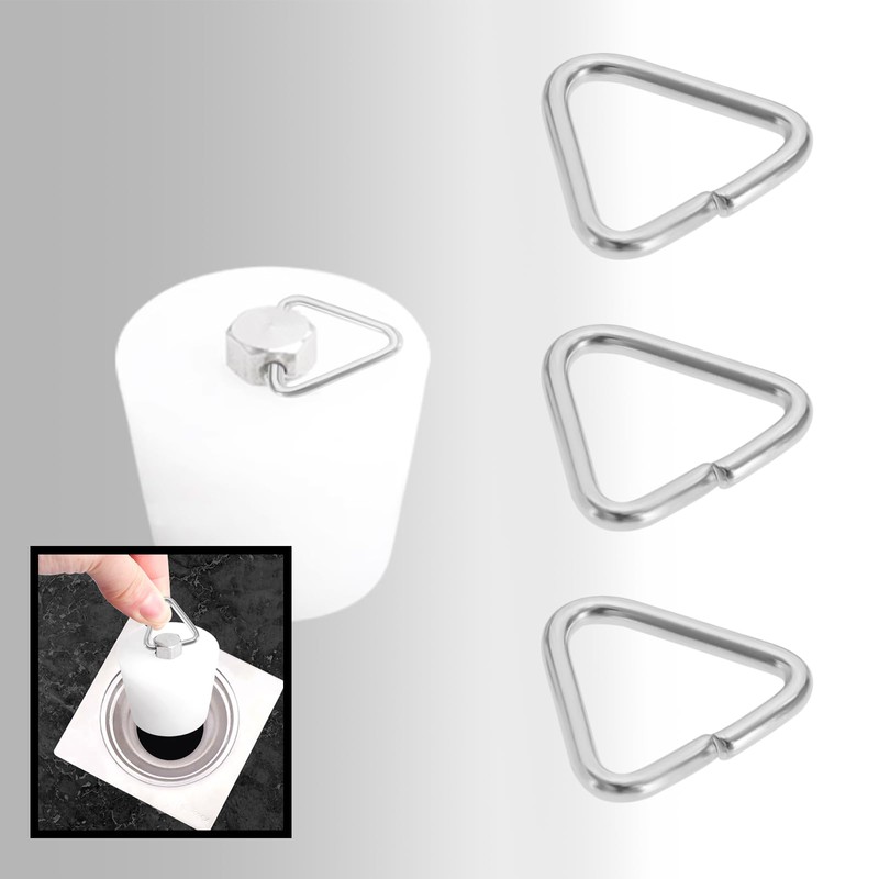 EMSea 20pcs Sink Stopper Triangle Buckle Drain Plug Chain Triangles