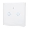 Smart Wall Touch Switch 433MHz Tempered Glass Panel Wiring Free