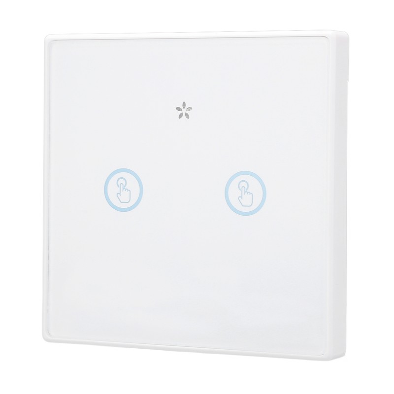 Smart Wall Touch Switch 433MHz Tempered Glass Panel Wiring Free