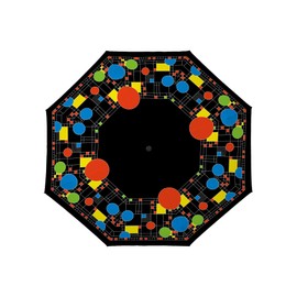 RainCaper Frank Lloyd Wright Reverse Inverted Windproof Reverse Opening Upside Down Umbrella with C-shaped Handsfree Handle (FLW Coonley Playhouse)