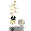 LESLIE BOULES Collar con colgante de oro de ojo malvado