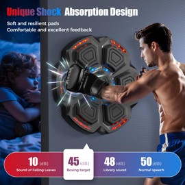 Music Boxing Machine for Adults Kids,Smart Boxing Pad Training Machine,Wall Target Punching Workout for Kids,Reflex Training Suitable for Home,Office,Gym,Fun Fitness Equipment