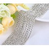 5 Yards 3MM Crystal Rhinestone Diamond Chain Trim, Rhinestones Clear