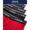 Izod Men's 5 Pack Performance Cycle Boxer Brief, Black/Magnet/Dress Blues/Chili