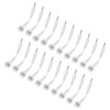 20Pcs Electrode Wires 2.0in Portable Replacement Button Electrode Lead Wires