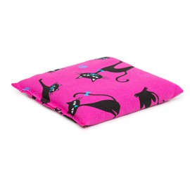 Rapeseed Cushion 12 x 12 cm Cat Pink Heat Cushion and Cold Cushion Grain Cushion
