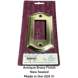 BROADWAY 36.10064.509 Old Dominion Suite Outlet Switch Cover Antique Brass New