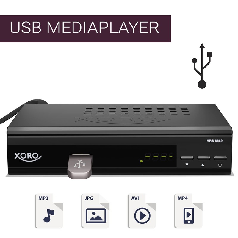 XORO Full HD Digital Satellite Receiver HRS 8689 with 2