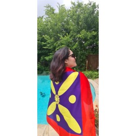 Kingdom of IRAN women silk feel  Derafshe Kavyani Scarf Flag  IRAN     دستمال گردن شیرو خورشید