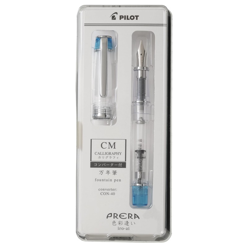 PILOT PFPR1TLBCM Prera Fountain Pen, Color Discount, CM, Calligraphy, Transparent