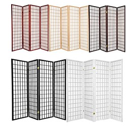 3, 4, 6, 5, 8 Panels Room Divider Screen Partition Shoji Style 6 ft Tall (Black, 3 Panel)