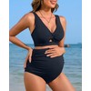 Charmo Maternity Bathing Suit High Waist Bikini Sets Full Coverage