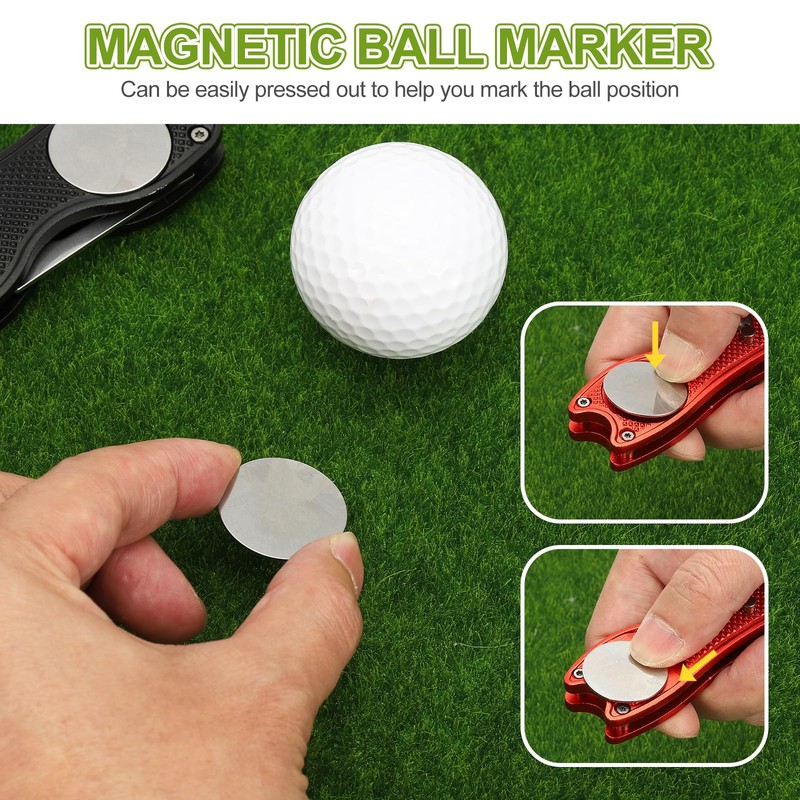 PATIKIL Golf Divot Repair Tool, Foldable Metal Golf Green Divot
