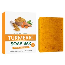 【Turmeric & Kojic Acid Soap for Face】Acne Treatment, Dark Spots & Hyperpigmentation Corrector – Natural Brightening Formula with Lemon Extract – Exfoliating Facial Cleanser for Smooth, Even Skin Tone
