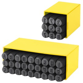 Number and Letter Stamp Set, 1/8"(3mm) Metal Stamping Kit, A-Z & 0-9 36 PCS Punch Press Tool for Metal Plastic Wood Leather & More