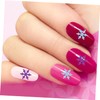 Minkissy 6 Pack Christmas Manicure Snowflake Sticker Paillette Sequins Nail