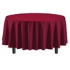 4-Pack Burgundy Plastic Table Cloth - 84-Inch Round Disposable Tablecloth