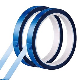 Heat Resistant Tape for Sublimation 2 Rolls 108ft - Heat Transfer High Temperature Tape for Heat Press, Heat Vinyl Press, No Residue (Blue)