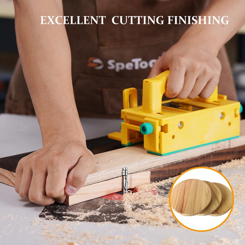 SpeTool 5PCS Down-Cut Spiral Flush Trim Router Bits Set,1/4 Inch