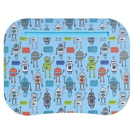 iscream 17.25" x 13.25" Laminate Top Microbead Filled Lap Desk with Tablet Channel - Robots Rule