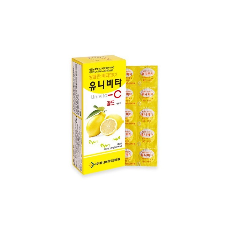 (유나이티드인터팜)유니비타C골드 레몬맛 100정 (United Interpharm) Unibita C Gold Lemon Flavor