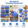6pcs Reusable Silicone Stretch Lids, Six-piece Set Of Silicone Fresh-keeping