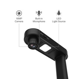 VIISAN Document Scanner Camera, 16MP USB Portable Document Camera, Capture Size A4, Deskewing, Multiple Page Documents Scanning, OCR & TTS Tech, Works with Windows & MacOS