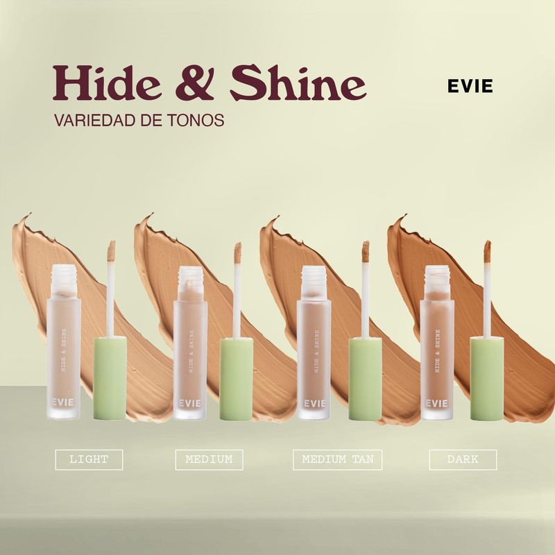 EVIE | Corrector Hide & Shine Medium Con Protector Solar