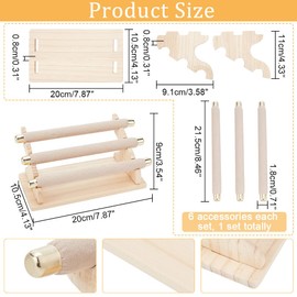 nbeads 3-Tier Ring Display Stand, Fashion Style Removable Finger Velvet Ring Display Stand with Golden End Jewellery Holder for Displaying Rings Wedding Rings Jewellery Storage Organize