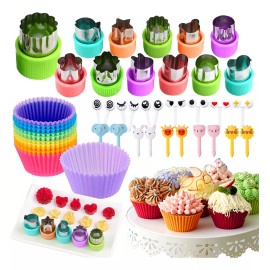 Feawiai 12 Mini Cortadores Moldes De Frutas Verduras Galletas