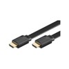 Goobay 31926 High Speed HDMI Flat-cable with Ethernet, Gold-plated, Black,