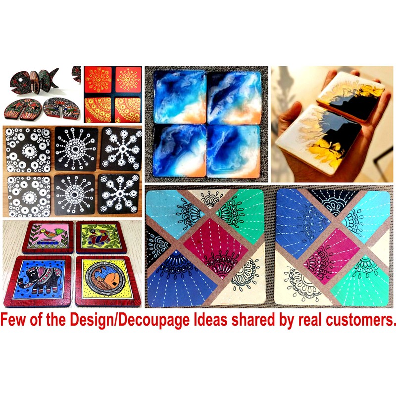 eSplanade DIY Coasters for DIY Activities Made from MDF -