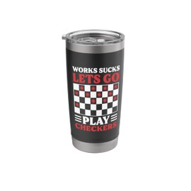 Checkers Board Game Classic - Strategy Checkers Stainless Steel Insulated Tumbler