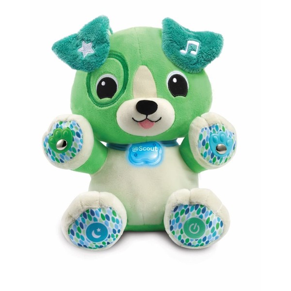 LeapFrog Pal Scout Smarty Paws | Soothing & Sensory Cuddly Toddler Toy with Lights & Music | Suitable for Ages 6 - 36 Months | Green