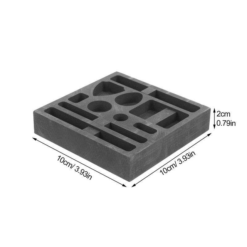 Operitacx Graphite 3.93X3.93X0.78 Inch Reusable Casting for Metal Jewelry Melting