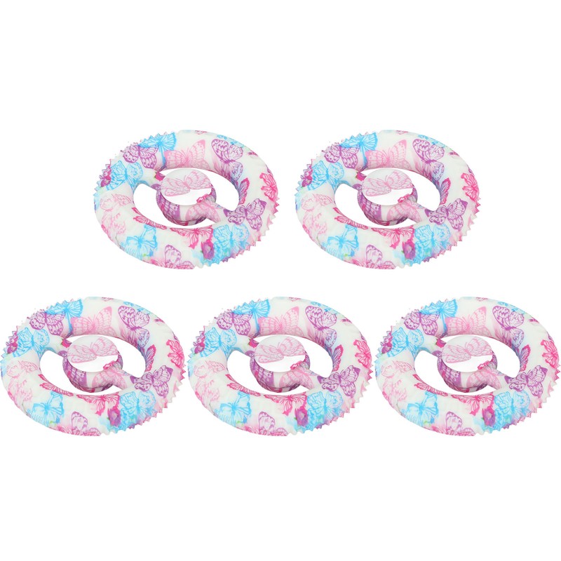 5PCS Round Hand Grip Ring Printed Silicone Fidget Toy Finger