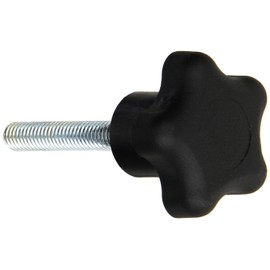 Innovative Components AN5C20005S321 1.75" Star knob 5/16-18 x 2.00" Steel zinc Stud Black pp (Pack of 10)