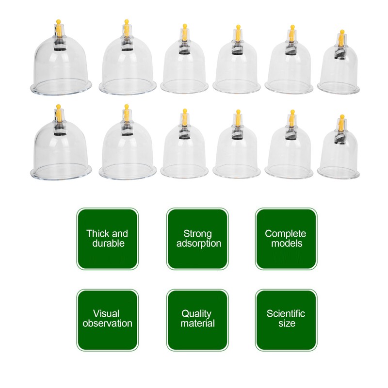 24pcs Professional Magnetic Therapy Vacuum Suction Cupping Set Body Treatment