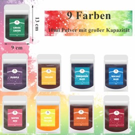 Canollo Set Di 9 Colori Da 10 G Per Tessuti, Coloranti Per Magliette, Sciarpe E Borse In Cotone, Resistenti Al Lavaggio, Set Di Colori Batik Per Progetti Creativi