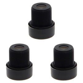 Fielect 3 Pcs Manual Wide Angle Lens 720P 1/3" Fixed-Focus IR Fixed Mount Lens Security Camera Lens 12mm Focal Length