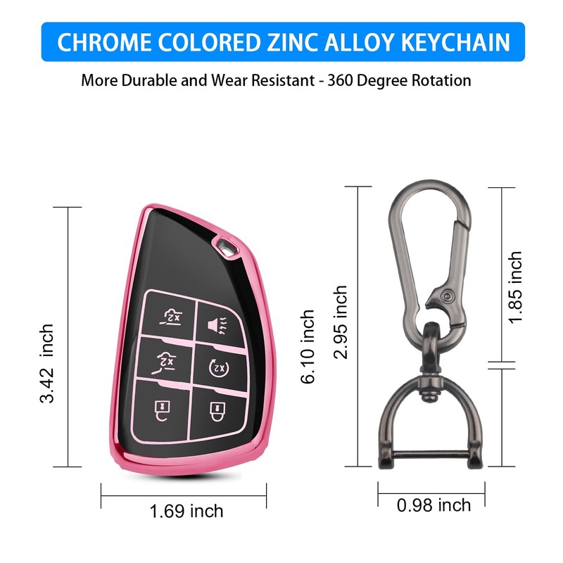 QBUC for Chevy Key Fob Cover,Soft Key Shell Case with