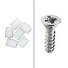 Rok Hardware 8mm Plastic Hinge Dowel Inserts with Screws, 100