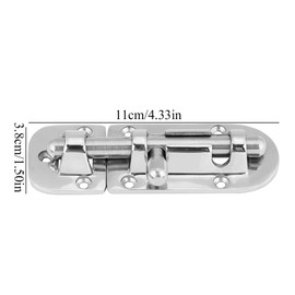 Slide Latch 316 Stainless Steel Lock Latch,Barrel Bolt Security Lock for Locking Boat Door Window(110mm)
