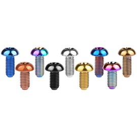 Titanium Bolts M5 Hex Socket Round Head Bolts Hex Round Cap Head Pan Head Truss (Gold, M5 x 18 mm)
