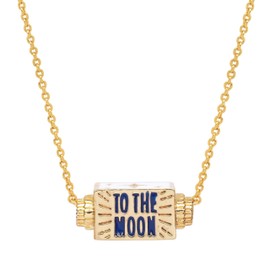 Rocksbox To The Moon and Back Spinner Necklace - Statement Necklace for Women - 12k Gold Plating with CZ - Premium Quality Jewelry - 16" with Extender