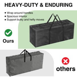 NACHLYNN Christmas Tree Storage Bag 7.5Ft Waterproof Xmas Tree Storage Bag Protects from Dust Moisture for Ornament Storage Artificial Christmas Tree (Black)